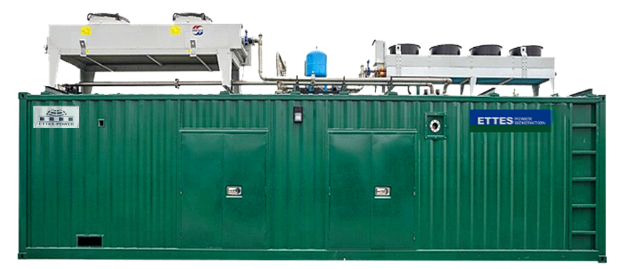 1000kW Perkins container natural gas generator &amp;CHP ETTES POWER