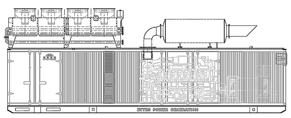 Ettes Power 500kw 1000kw 1mw 2mw natural gas engine generator set Ettespower